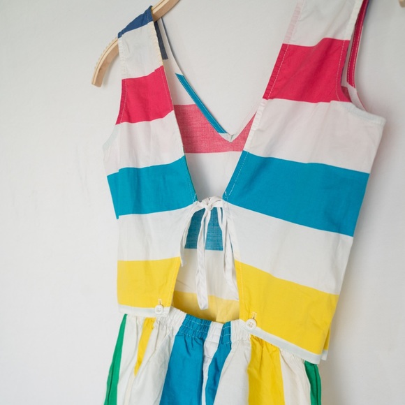 90s Two Piece Bright Stripe Jumper - Picture 3 of 5